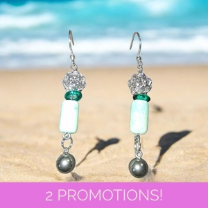 Aventurine and Czech Glass earrings