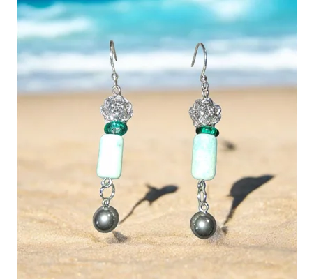 Aventurine and Czech Glass earrings