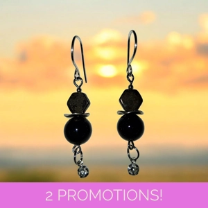 Pyrite and Onyx earrings