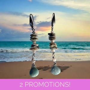 Larimar necklace and earrings