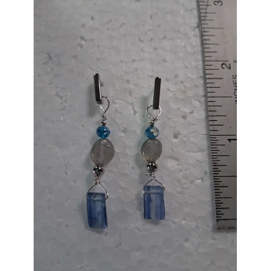 Kyanite and Labradorite earrings