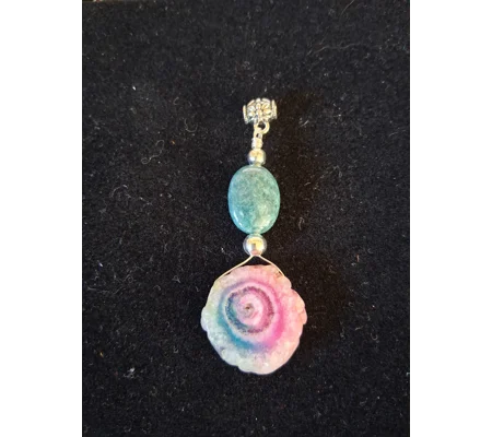 Solar Quartz + Howlite Pendant