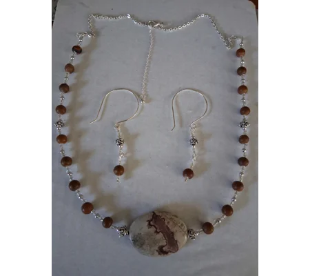 Who Let the Cat Out Necklace set Silvertone