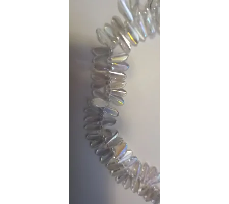 Clear Iridescent Daggers 16" Strand