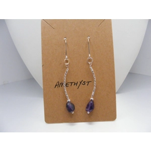 Amethyst Bar Earrings