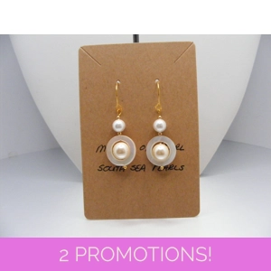 Mother Of Pearl and SHELL PEARL earrings