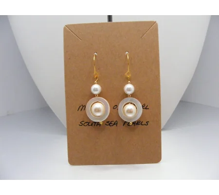 Mother Of Pearl and SHELL PEARL earrings