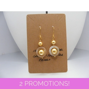MOP and Golden Shell Pearl Earrings