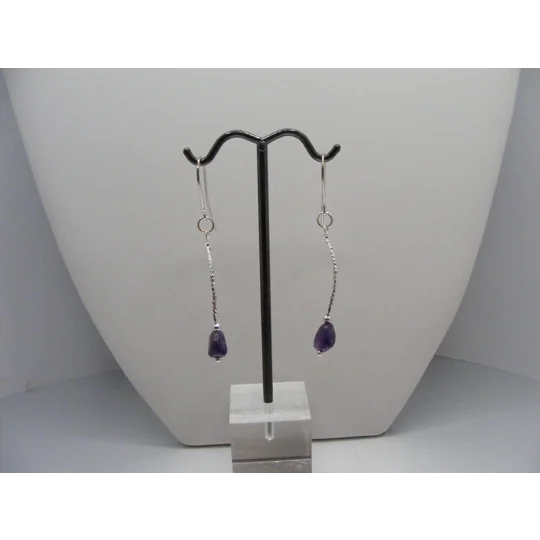 Amethyst Bar Earrings