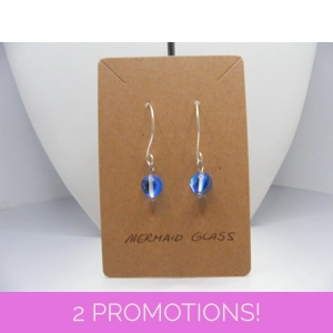 Mermaid Glass drop earrings