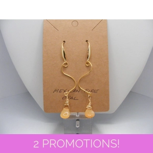 Mexican Fire Opal earrings