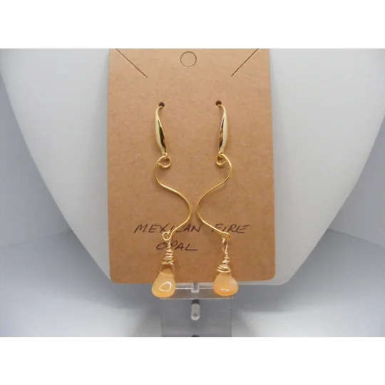 Mexican Fire Opal earrings
