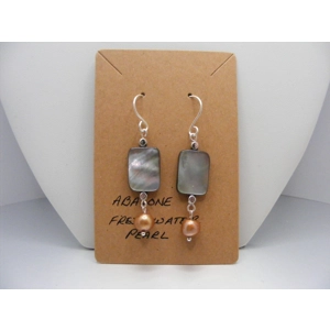 Abalone and Pearl Earrings