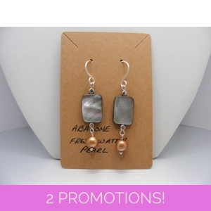 Abalone and Pearl Earrings