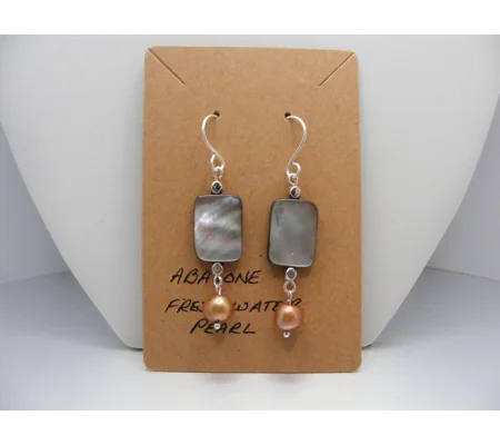 Abalone and Pearl Earrings