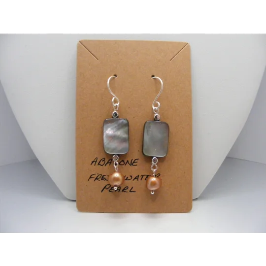 Abalone and Pearl Earrings