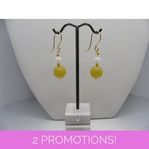 Olivine and Snow Quartz Earrings