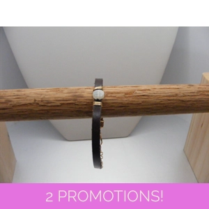 Ametrine and Spinel Leather Bracelet