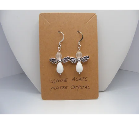 Agate Angel Earrings