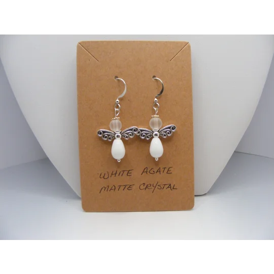 Agate Angel Earrings