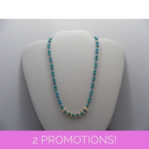 Bone and Howlite Turquoise Choker