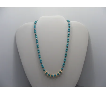 Bone and Howlite Turquoise Choker