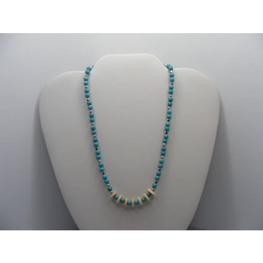 Bone and Howlite Turquoise Choker