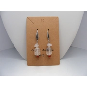 Clear Quartz and Agate earrings