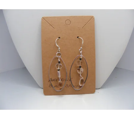 Ametrine and Black Spinel earrings