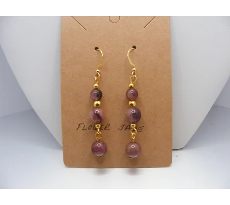 FLower Jade earrings