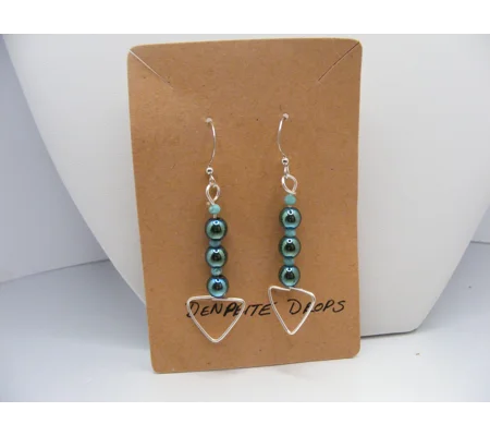 Glass Pearl and Crystal earrings