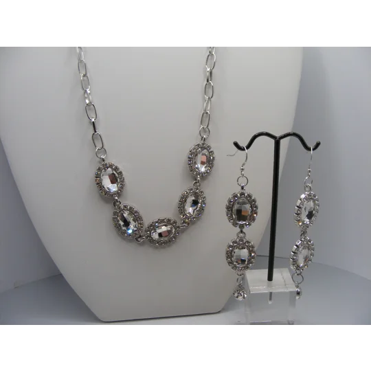 Bride Crystal necklace and earring set