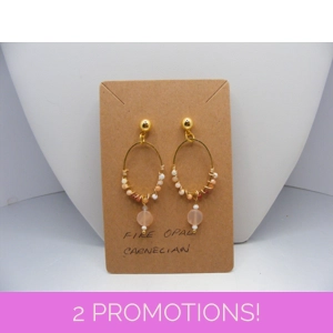 Fire Opal and Carnelian earrings