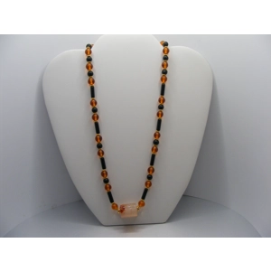 Agate and Obsidian necklace