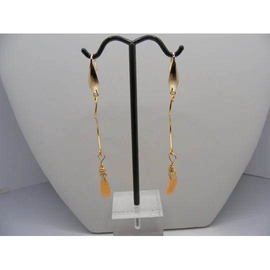 Mexican Fire Opal earrings Goldplated