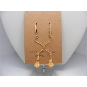 Mexican Fire Opal earrings Goldplated
