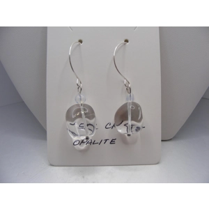 Clear Quartz and Opalite earrings