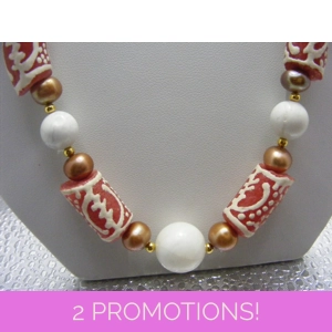 African Krobo Glass Beed Set - Brown