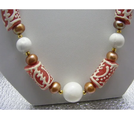 African Krobo Glass Beed Set - Brown