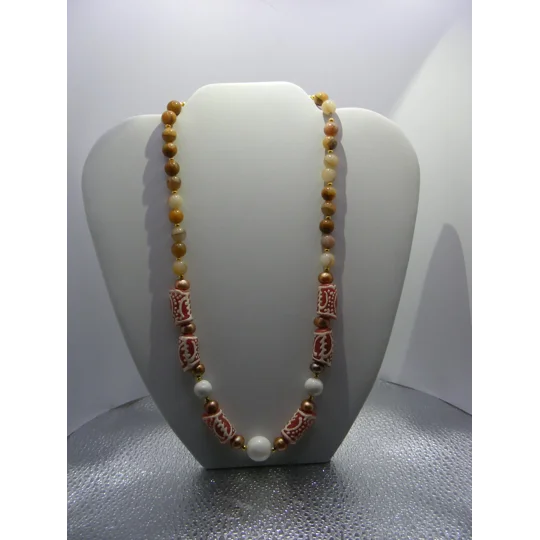African Krobo Glass Beed Set - Brown