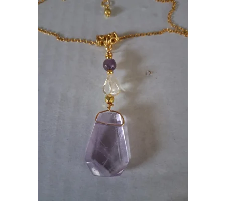 Ametrine + Amethyst + Citrine Pendant w/chain