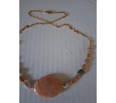 Into the Sunstone Vintage bead Necklace