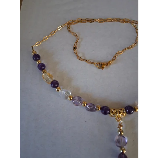 Am I Citified Ametrine + Amethyst + Citrine Necklace Set
