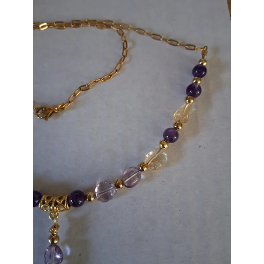 Am I Citified Ametrine + Amethyst + Citrine Necklace Set