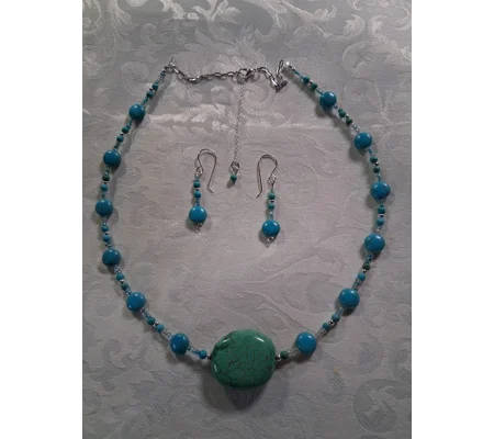 Into the Southwest Turquoise, Howlite Necklace Set