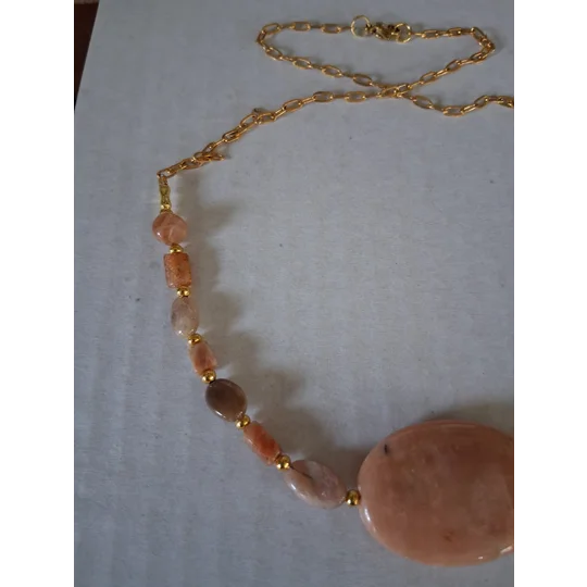 Into the Sunstone Vintage bead Necklace