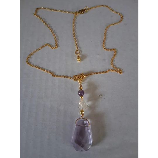 Ametrine + Amethyst + Citrine Pendant w/chain