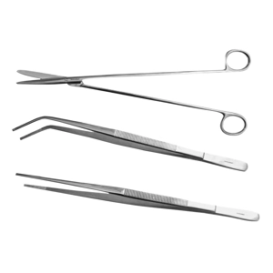 Aquarien-Set 3-teilig, 30cm, 1 Pflanzenschere + 2 Pinzetten