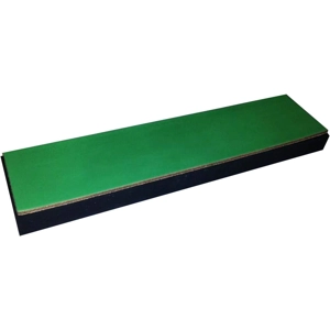 XXL Lederabziehriemen, Abziehleder 30cm x 7cm Leder Natur, XXL mit grünem Chromoxid beh.