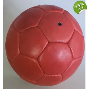 Leder Handball rot, Damen, Gr. 2, handgefertigter Echtleder-Handball